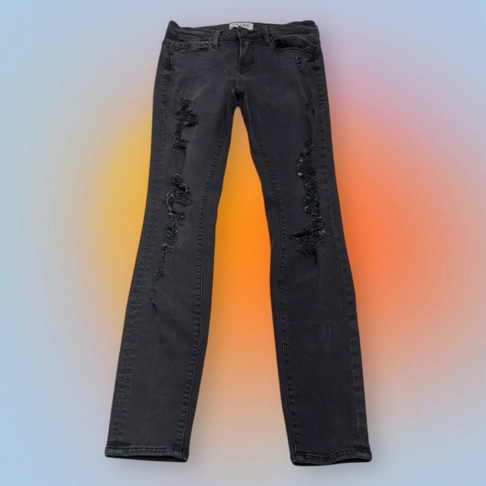 FRAME DENIM Women’s 26 Distressed Skinny Jeans - Picture 4 of 4